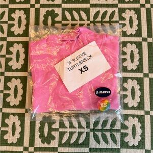 Big Bud Press Half Sleeve Turtleneck, Small, Bubblegum Pink